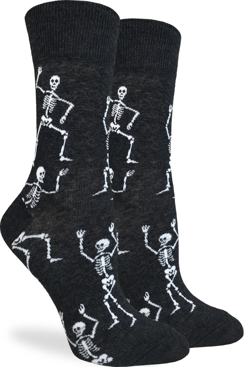 Good Luck Sock Women's Dancing Halloween Skeleton Socks, Adult, Shoe Size 5-9 - Image 1